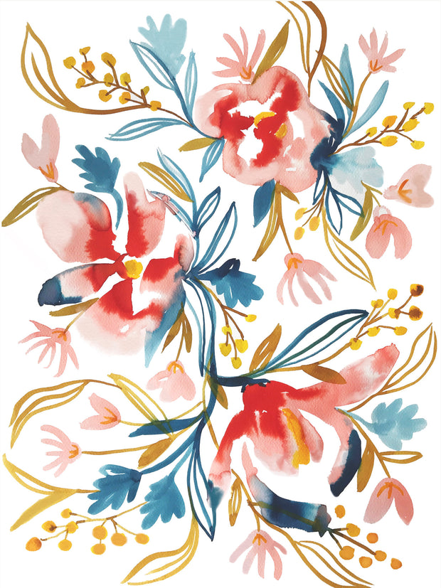 Print (9"x12") - Folk Inspired Floral