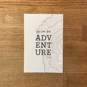 Go On An Adventure Topo Letterpress Print