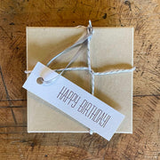 Happy Birthday Letterpress Gift Tags - Set of 6