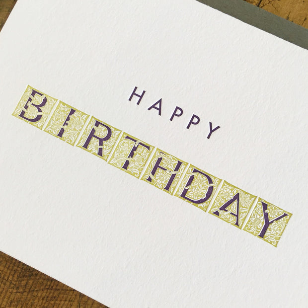 Happy Birthday Letterpress Card