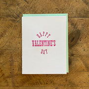 Happy Valentine's Day Letterpress Card