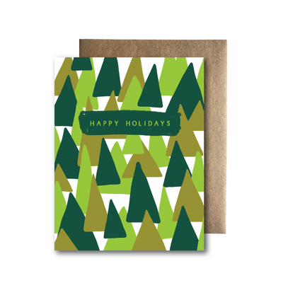 Greeting Cards (Box of 8) Happy Holidays Trees
