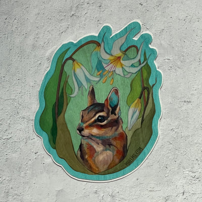 Least Chipmunk and Avalanche Lily Sticker