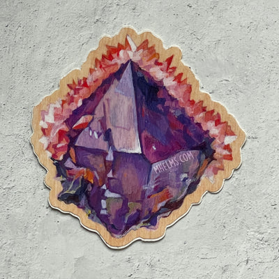 Minerals & Gems Purple Crystal Sticker