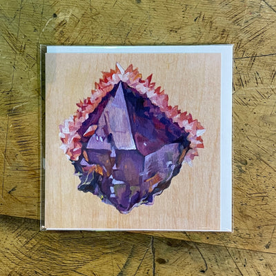 Minerals & Gems Purple Crystal Card