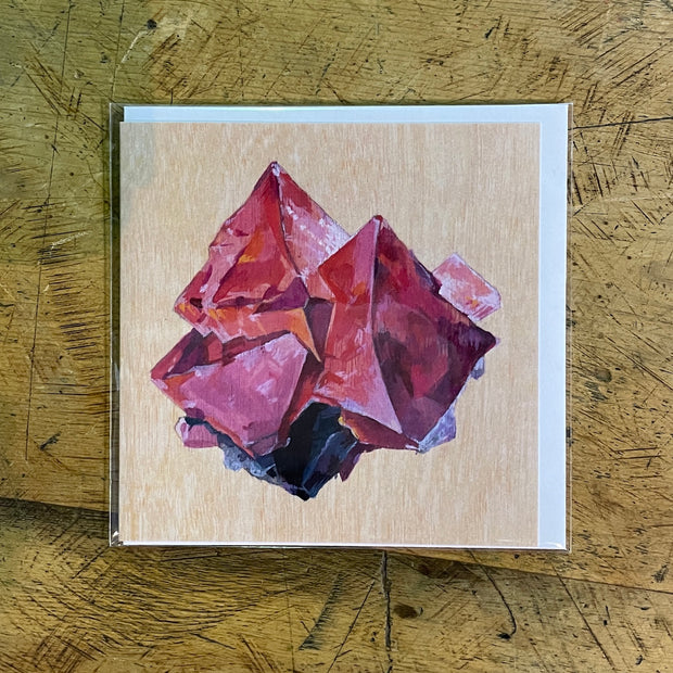 Minerals & Gems Pink Crystal Card
