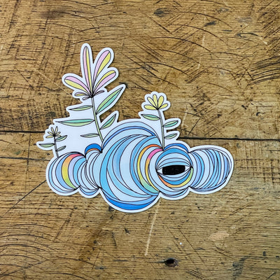 Sprouted Brain Cloud Sticker