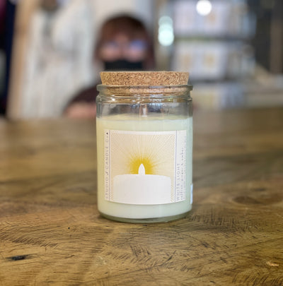 WHITE LIGHT - Saffron Ginger and Amber - hand Poured Candle