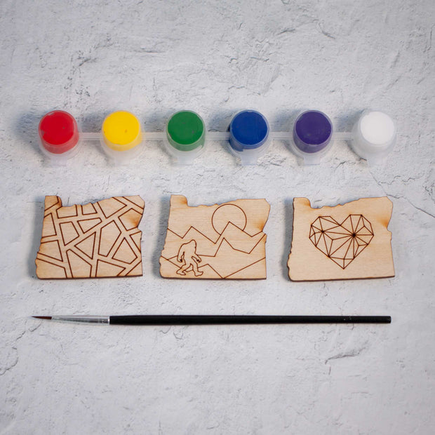 Paint Your Own Oregon Magnets Kit by LeeMo Designs in Bend, OR