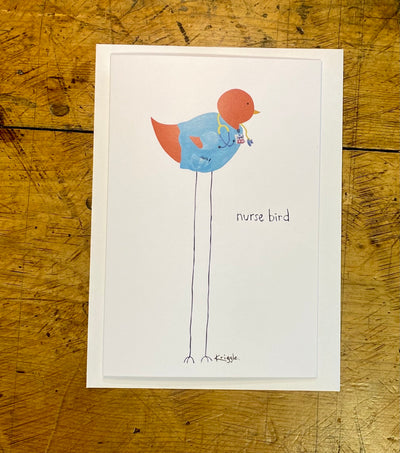 Nurse Bird Greeting Card - 4x6