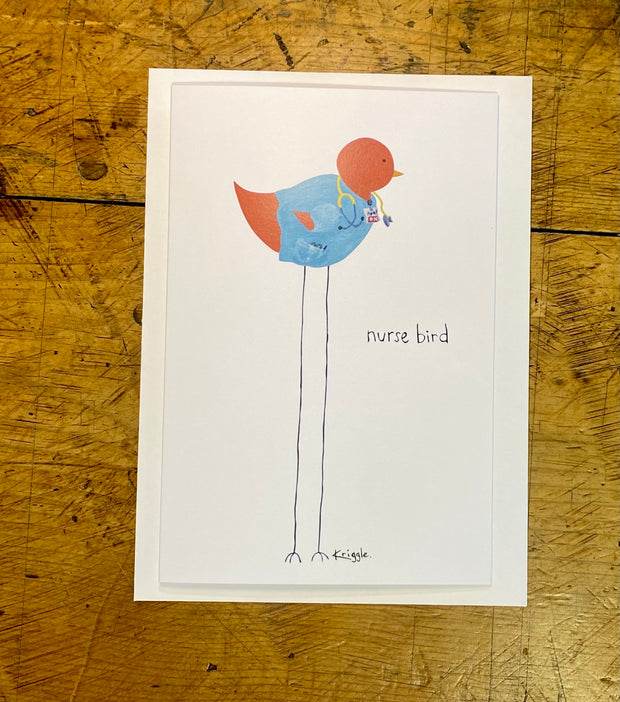Nurse Bird Greeting Card - 4x6