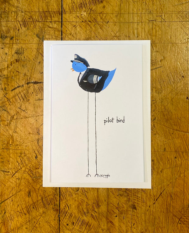 Pilot Bird Greeting Card - 4x6