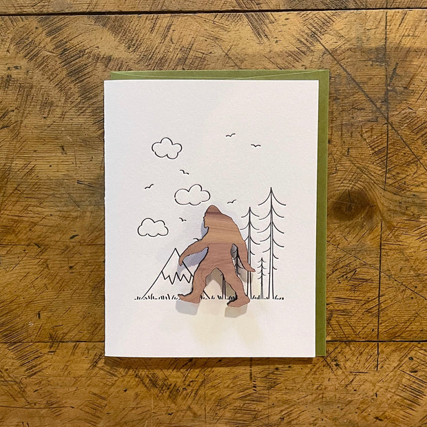 Sasquatch Letterpress Card + Magnet