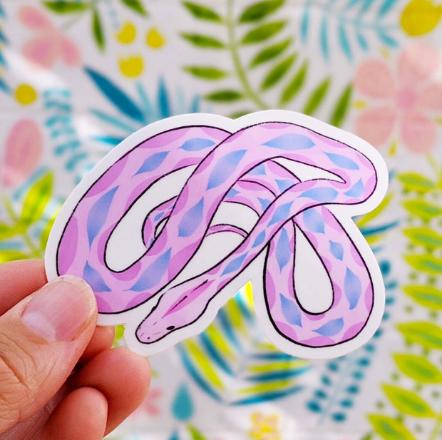 Snake Vinyl Sticker Pink/Purple