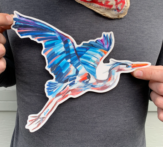 Great Blue Heron Sticker