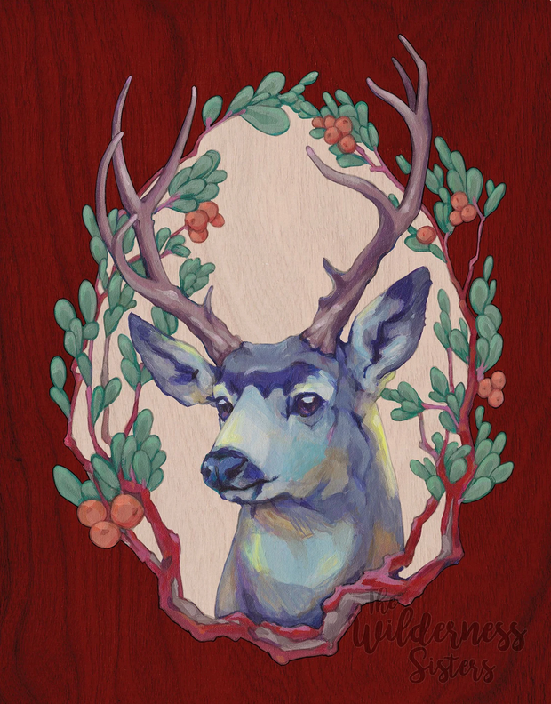 Mule Deer & Greenleaf Manzanita Print - 11x14