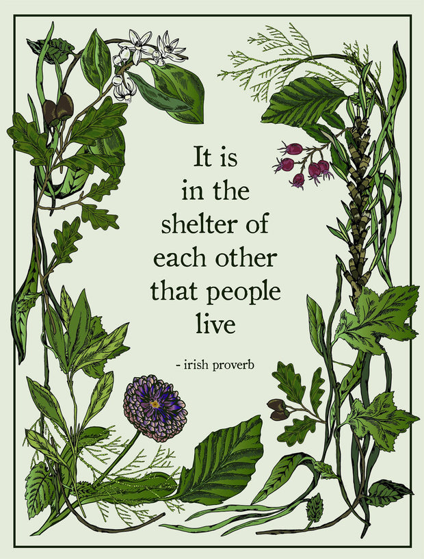 Print (9”x12”) - Shelter Proverb Beige