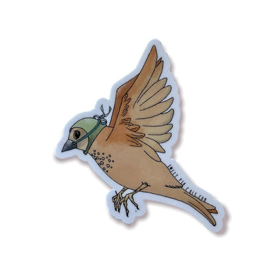 Sparrow Illustrated Sticker