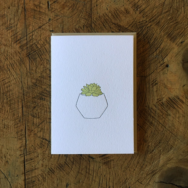 Succulent Letterpress Cards