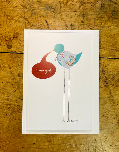 "Thank You" Doctor Bird Greeting Card - 4x6