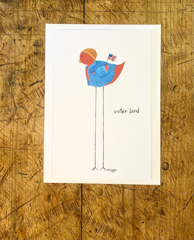 Voter Bird Greeting Card - 4x6