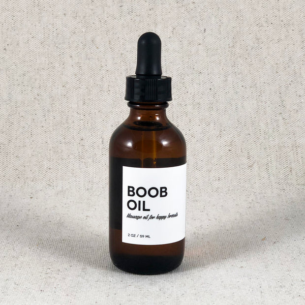 Boob Oil. Massage Oil for Happy Breasts. Bend Oregon Gifts.