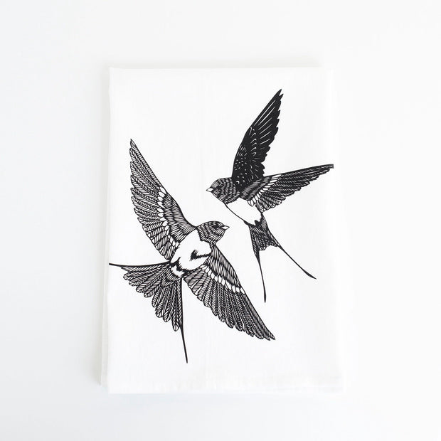 Flour Sack Towel - Swallows