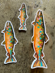 Brown Trout Facing Left Sticker