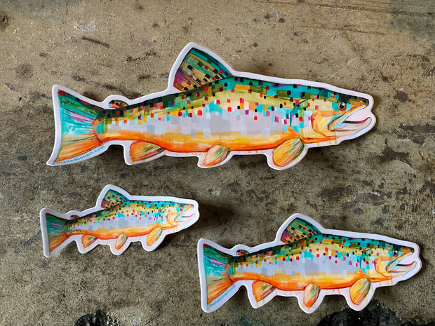 Brown Trout Facing Right Sticker