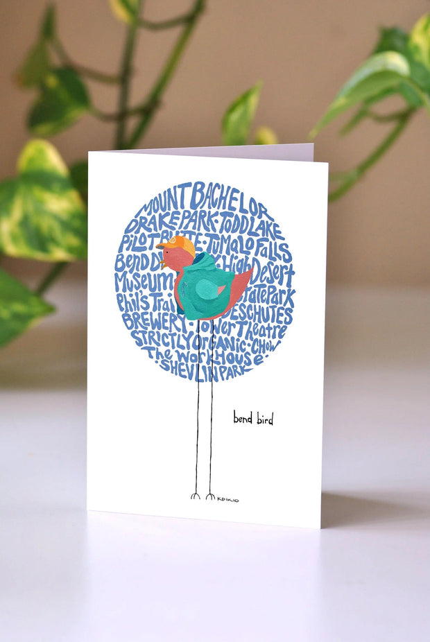 Bend Bird Greeting Card - 4x6