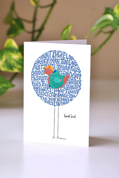 Bend Bird Greeting Card - 5x7