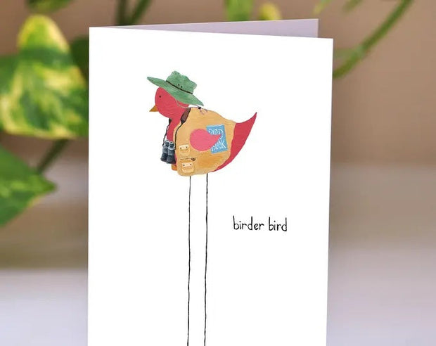 Birder Bird Greeting Card - 4x6