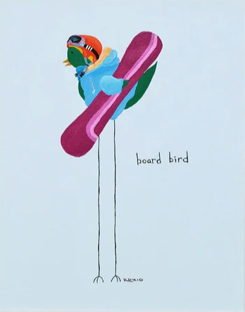 Board Bird Print - 8x10