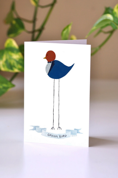 Groom Bird Greeting Card - 5x7