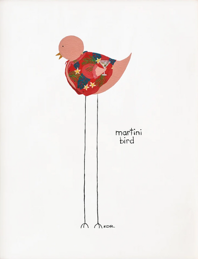 Martini Bird Print - 8x10