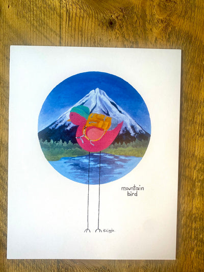 Mountain Bird Print - 8x10