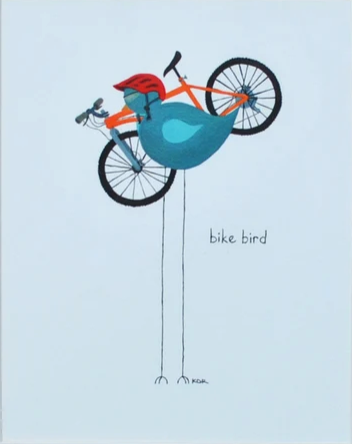 Bike Bird Print - 8x10