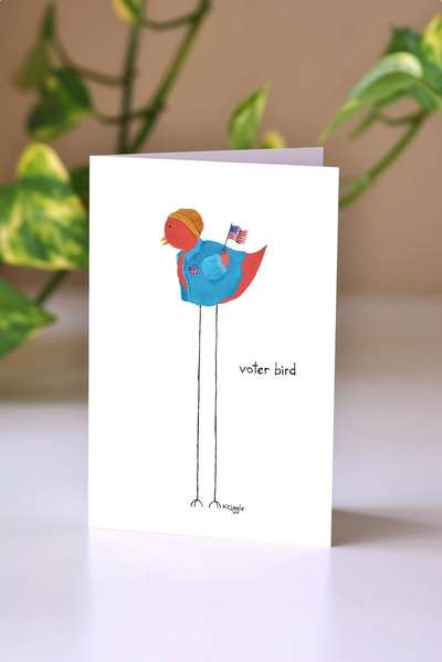 Voter Bird Greeting Card - 5x7