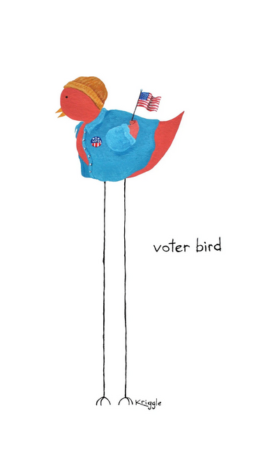 Voter Bird Print - 8x10