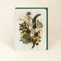 Cascadian Bouquet Wood Greeting Card