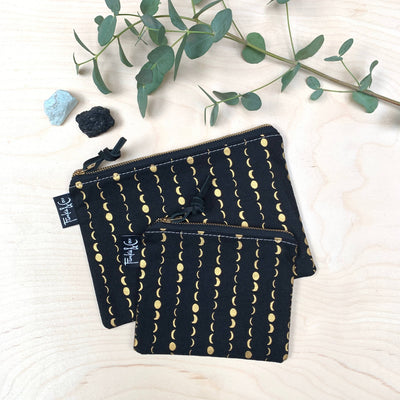 Pacific Zipper Pouch In Dark Moons (Large)