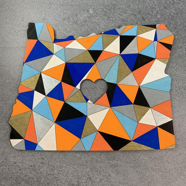 Paint Your Own Geometric Oregon State Kit by Leemo Designs, Made in Bend, Oregon.
