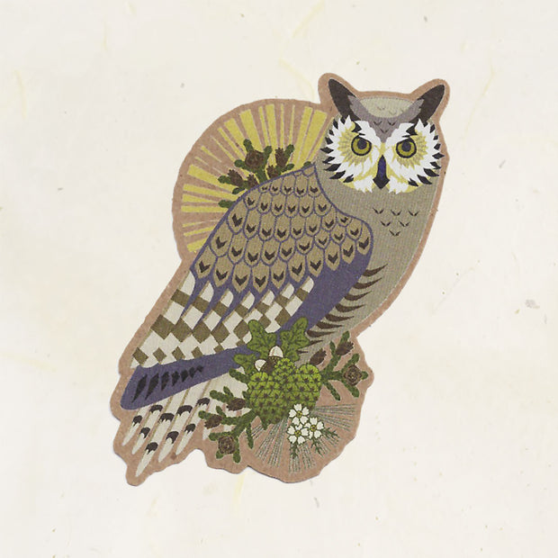 Great-Horned Owl Kraft Sticker