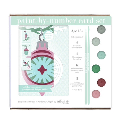 Paint-by-Number Card Sets - Holiday Ornaments