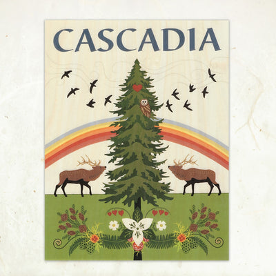 Cascadia Wooden Art Print