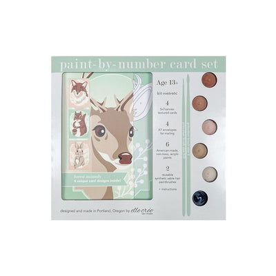 Forest Animals Paint-by-Number Kit Card Set
