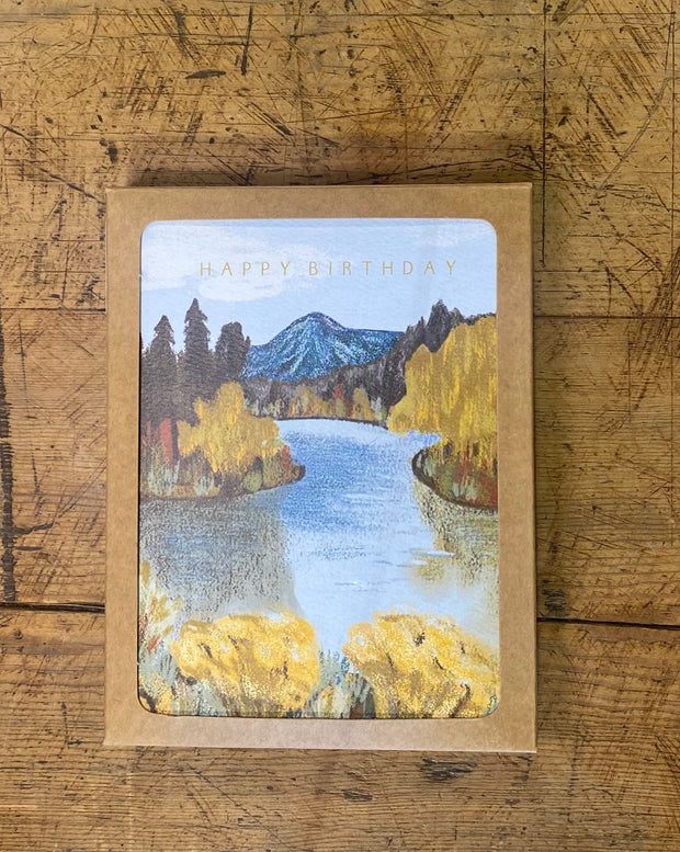 Greeting Cards (Box of 8) - Happy Birthday River Mountain