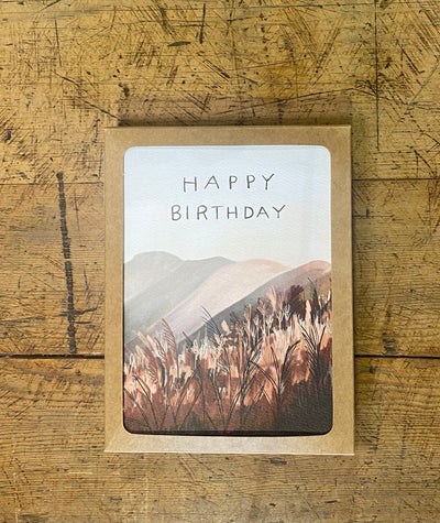 Greeting Cards (Box of 8) - Happy Birthday Hills and Tall Grass