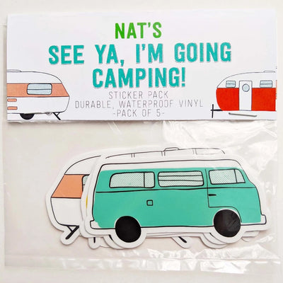 Colorful Vintage Campers Sticker Pack