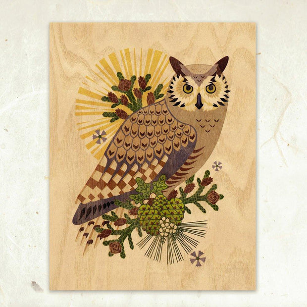 Silk Moth Wooden Art Print